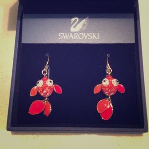 Swarovski Fish drop earrings